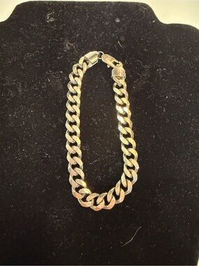 Men's Gold Curb Chain Bracelet - Classic Cuban Link